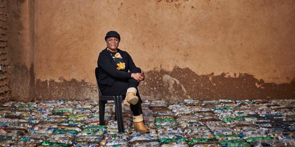 Diepsloot eco-brick project provides building blocks for empowerment while cleaning up environment
